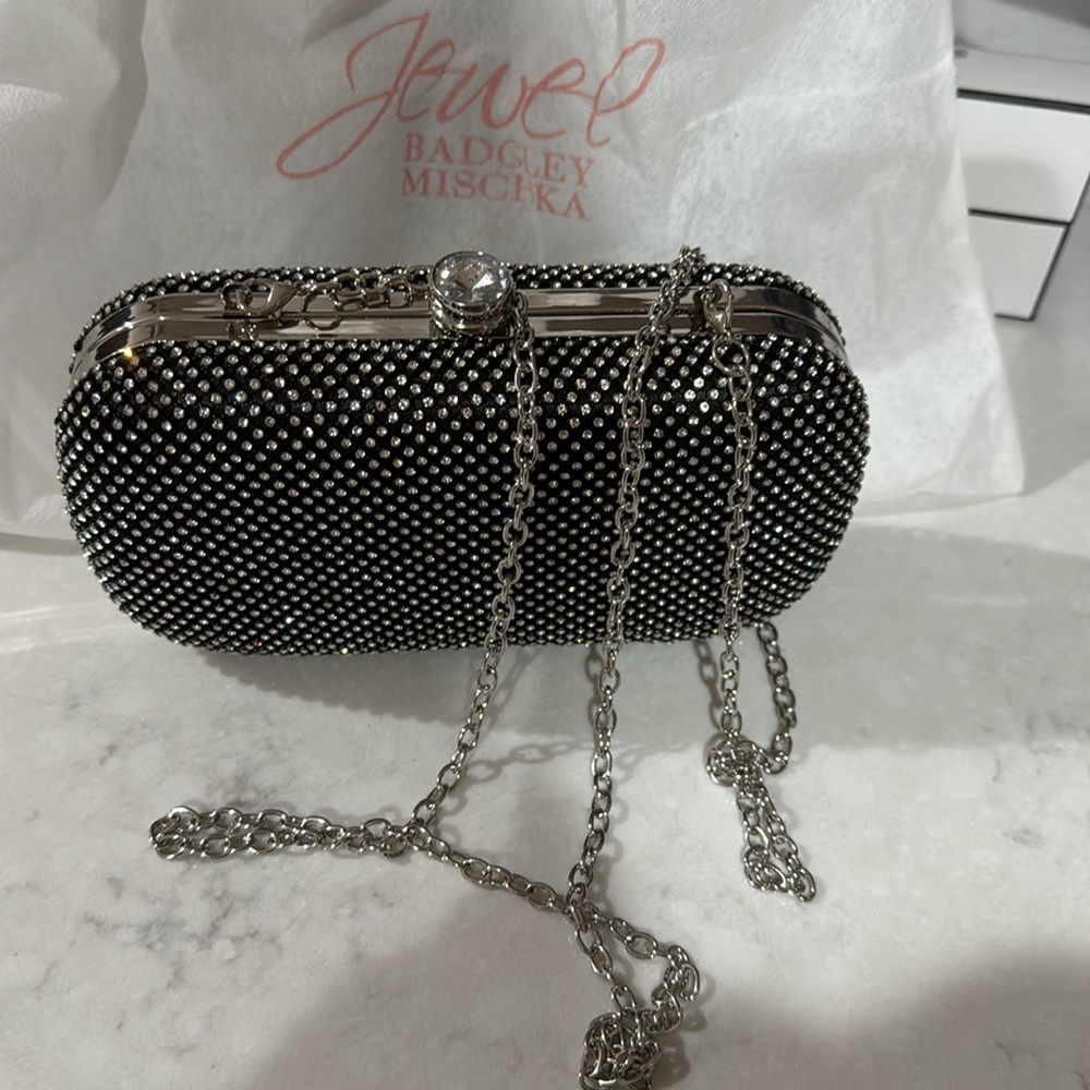 Stunning Jewel Badgley Mischka Crystal Mesh Clutch
